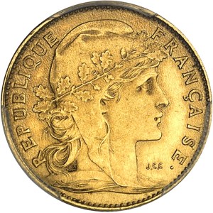 IIIe République (1870-1940). Essai-piéfort de 10 francs Marianne, Frappe spéciale (SP) 1899, Paris.