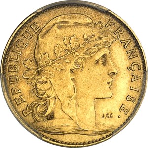 Third Republic (1870-1940). Essai-piéfort de 10 francs Marianne, Frappe spéciale (SP) 1899, Paris.