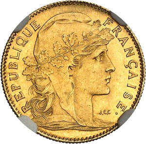 Third Republic (1870-1940). 10 francs Marianne 1899, Paris.