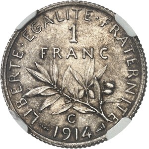 IIIe République (1870-1940). 1 franc Semeuse 1914, C, Castelsarrasin.
