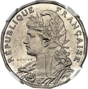 Third Republic (1870-1940). Test of 25 centimes Patey 2nd type, with different, 16-sided edge 1904, Paris.