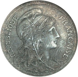 IIIe République (1870-1940). Daniel-Dupuis 2-centime proof, with ribbon, burnished blank (PROOF) 1898, Paris.