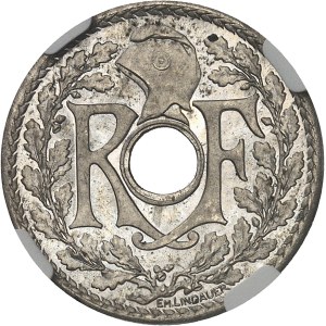 IIIe République (1870-1940). Essai de 25 centimes Lindauer en maillechort, avec ESSAI en creux 1937, Paris.