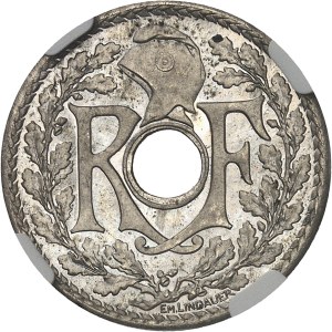 IIIe République (1870-1940). Test of 25 Lindauer centimes in nickel silver, with ESSAI en creux 1937, Paris.