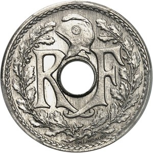 Third Republic (1870-1940). 5-centime Lindauer grand module pre-series, Frappe spéciale (SP) 1914, Paris.