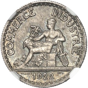 IIIe République (1870-1940). Épreuve de 50 centimes Chambres de commerce en argent, sans ESSAI 1922, Paris.