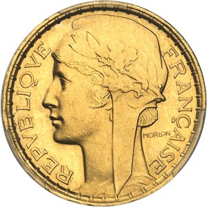 IIIe République (1870-1940). Trial of 100 francs, in gold, 1929 competition, by Morlon, Frappe spéciale (SP) 1929, Paris.