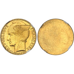 IIIe République (1870-1940). Paire d’essais unifaces d’avers et de revers de 100 francs, concours de 1929, par Lucien Bazor 1929, Paris.