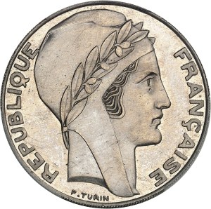 IIIe République (1870-1940). Proof of 20 francs Turin in cupro-nickel, small module, Frappe spéciale (SP) 1939, Paris.