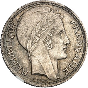 IIIe République (1870-1940). Essai de 5 francs Turin en bronze-argenté 1933, Paris.