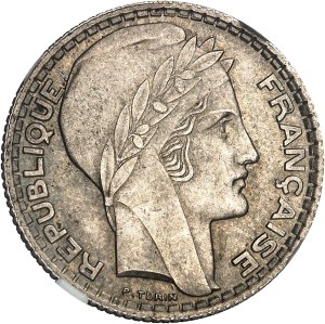 IIIe République (1870-1940). Essai de 5 francs Turin en bronze-argenté 1933, Paris.