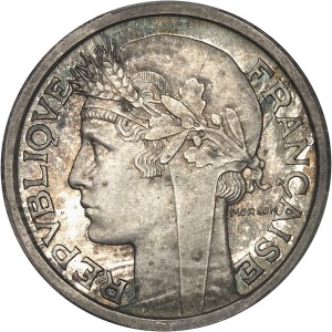Third Republic (1870-1940). Présérie de 2 francs Morlon, sans différents, en argent, Frappe spéciale (SP) 1931, Paris.