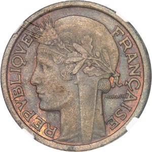 IIIe République (1870-1940). Proof of 2 francs Morlon trimétallique, obverse copper-plated 1936, Paris.
