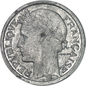 IIIe République (1870-1940). Proof of 1 franc Morlon in heavyweight aluminum, Frappe spéciale (SP) 1936, Paris.