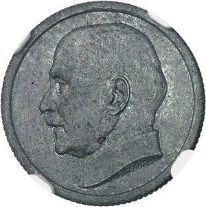 French State (1940-1944). Trial of 50 centimes Pétain in zinc, fluted edge ND (1941), Paris.