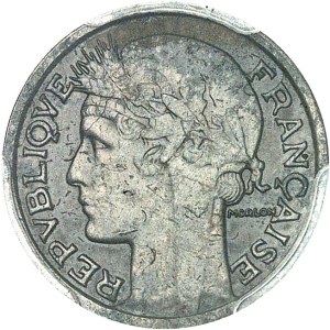 État Français (1940-1944). Présérie de 50 centimes Morlon en fer 1941, Paris.