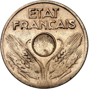 État Français (1940-1944). Épreuve de 20 centimes en cupro-nickel-zinc 1941, Paris.