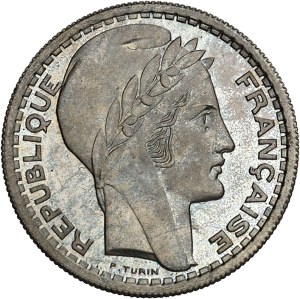 Provisional Government of the French Republic (1944-1946). Trial of 5 francs Turin in bronze-nickel 1945, Paris.