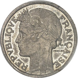 Gouvernement provisoire de la République française (1944-1946). Épreuve de 2 francs Morlon en argent à 700 ‰, Frappe spéciale (SP) 1946, Paris.