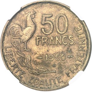 IVe République (1947-1958). 50 francs Guiraud 1950, B, Beaumont-le-Roger.