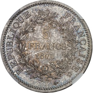 Ve République (1958 à nos jours). Prototype de la 10 francs Hercule (sur 5 francs Hercule), tranche en relief 1873 [1964], A, Paris.