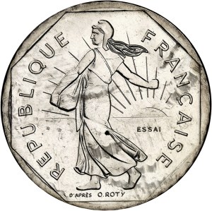 Fifth Republic (1958 to present). Test of 2 francs Semeuse in silver 1978, Pessac.