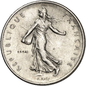 Fifth Republic (1958 to the present). Trial of 1 franc Semeuse 