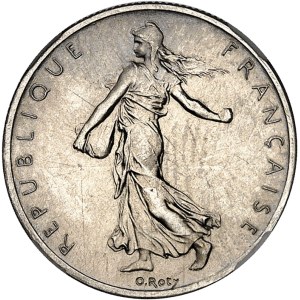 Ve République (1958 à nos jours). Présérie de 1/2 franc Semeuse, petit module (19,5 mm), sans différents 1964, Paris.