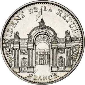 Fifth Republic (1958 to present). François Mitterrand presidency medal, silver, by H. Thiébaud, with original drawings by the artist 1995.