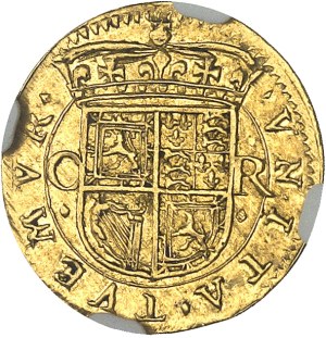Scotland, Charles I (1625-1649). English half-crown, struck with a pendulum, by N. Briot ND (1637-1642), Edinburgh.