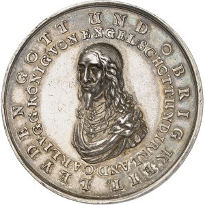 Charles Ier (1625-1649). Médaille, exécution par décapitation de Charles Ier d’Angleterre, par F (indéterminé) 1649, Allemagne ?