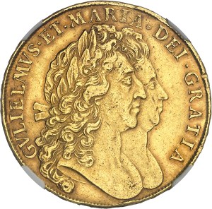 Guillaume and Marie (1689-1694). 5 guineas 1691, London.