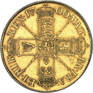 William III (1694-1702). 5 guineas, 1st bust 1700, London.