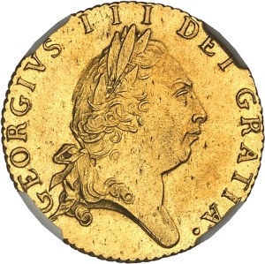 George III (1760-1820). Half-guinea, 5th head 1790, London.