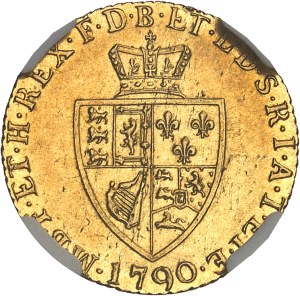 George III (1760-1820). Half-guinea, 5th head 1790, London.