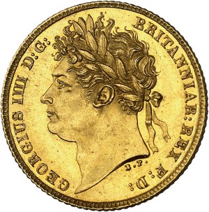 George IV (1820-1830). Half-sovereign, 1st type with ornamented shield 1821, London.