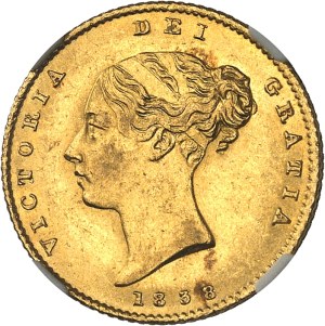 Victoria (1837-1901). Half-sovereign 1838, London.