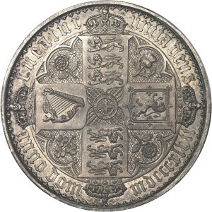 Victoria (1837-1901). Crown or Gothic crown, Burnished custard (PROOF) 1847, London.