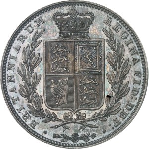 Victoria (1837-1901). Demi-couronne (Half crown), Flan bruni (PROOF) 1839, Londres.