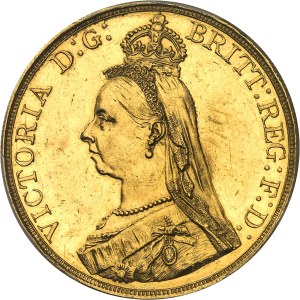 Victoria (1837-1901). 5 pounds, Queen's Jubilee 1887, London.