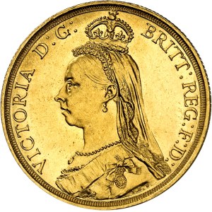 Victoria (1837-1901). 2 livres (2 pounds), jubilé de la Reine 1887, Londres.