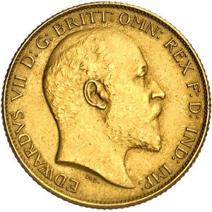 Édouard VII (1901-1910). Demi-souverain, flan mat et bruni (PROOF MATTE) 1902, Londres.