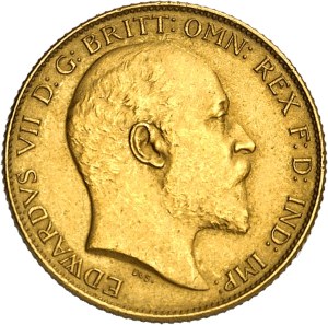 Edward VII (1901-1910). Half-sovereign, matt and burnished blank (PROOF MATTE) 1902, London.