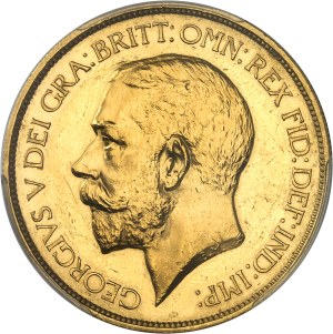 Georges V (1910-1936). 5 livres (5 pounds), Flan bruni (PROOF) 1911, London.