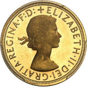 Élisabeth II (1952-2022). Souverain, Flan bruni (PROOF) 1959, Londres.