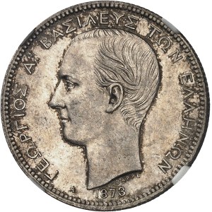 Georges Ier (1863-1913). 2 drachmes 1873, A, Paris.