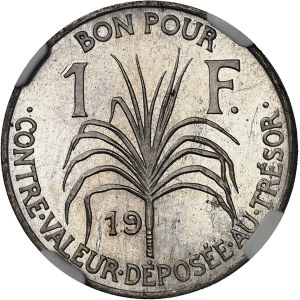 IIIe République (1870-1940). Épreuve de 1 franc avec date incomplète ND (19--), Paris.