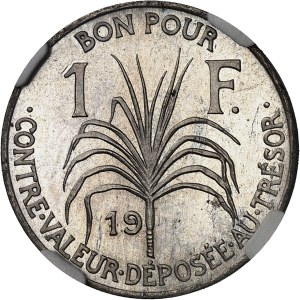 IIIe République (1870-1940). Proof of 1 franc with incomplete date ND (19--), Paris.