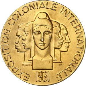 IIIe République (1870-1940). Medal, Exposition coloniale internationale de Paris, by R. Bénard 1931, Paris.