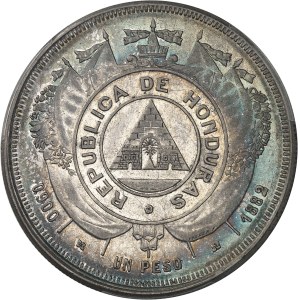 République. 1 peso 1882, Tegucigalpa.